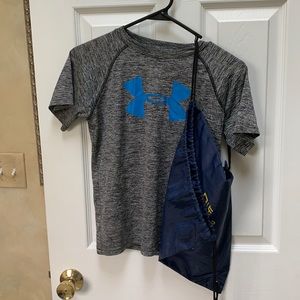 Kid shirt & new draw string bag. Smoke & pet free